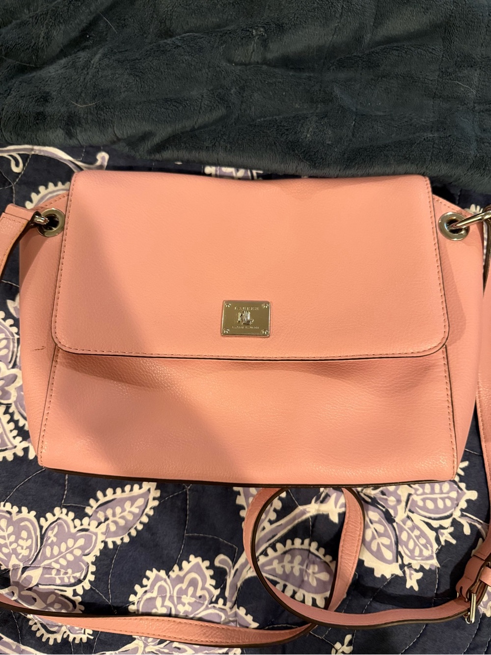 Ralph Lauren AGDON Crossbody bag in "RARE TEA ROSE"
